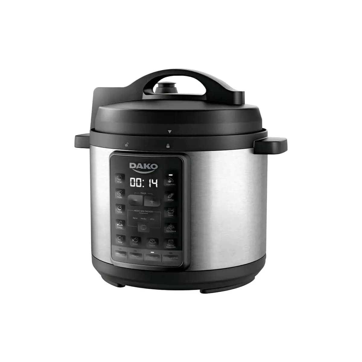 Dako Panela de Pressão Elétrica 1000W 6L Preta 127V