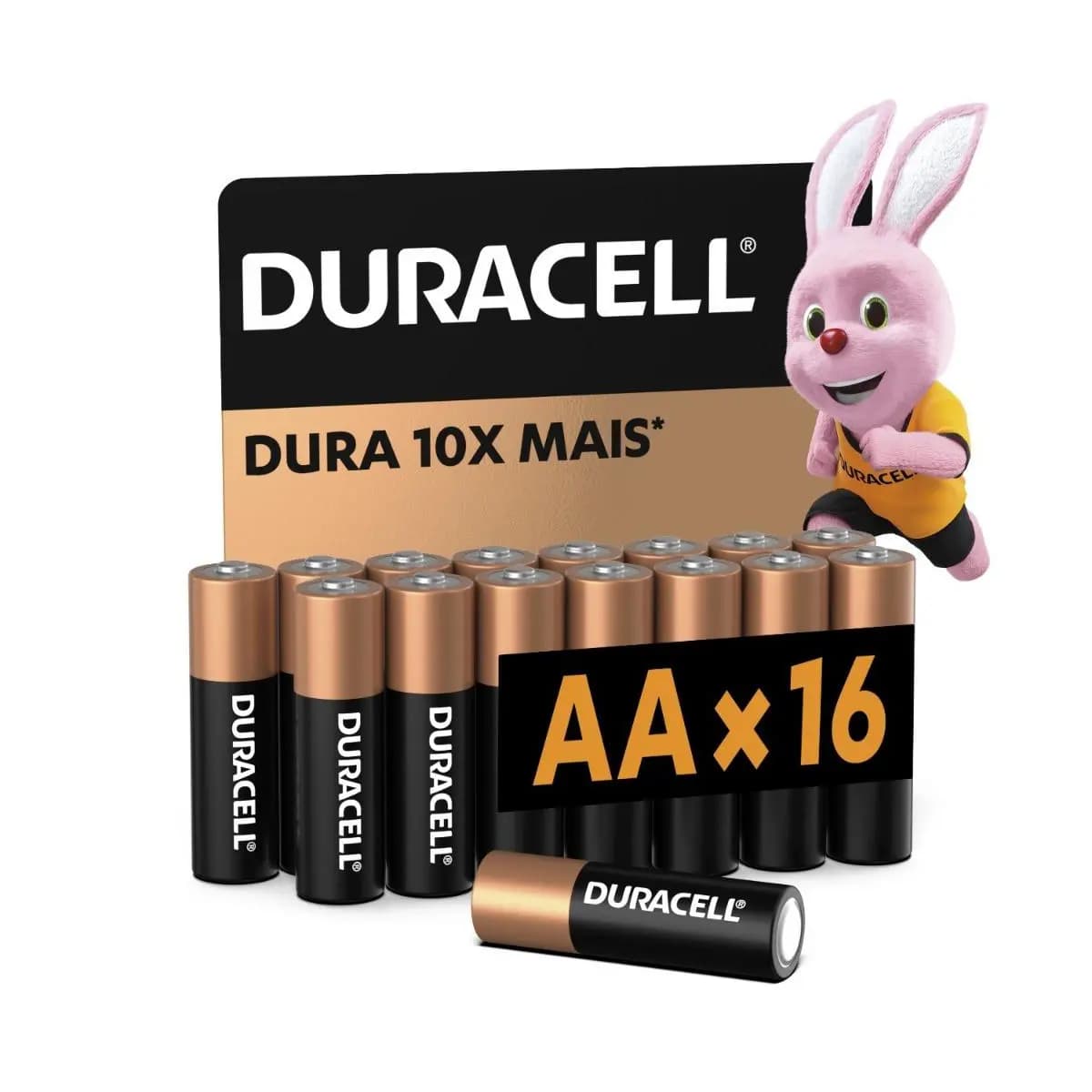 Pilha Alcalina AA Pequena Duracell Com 16 Unidades