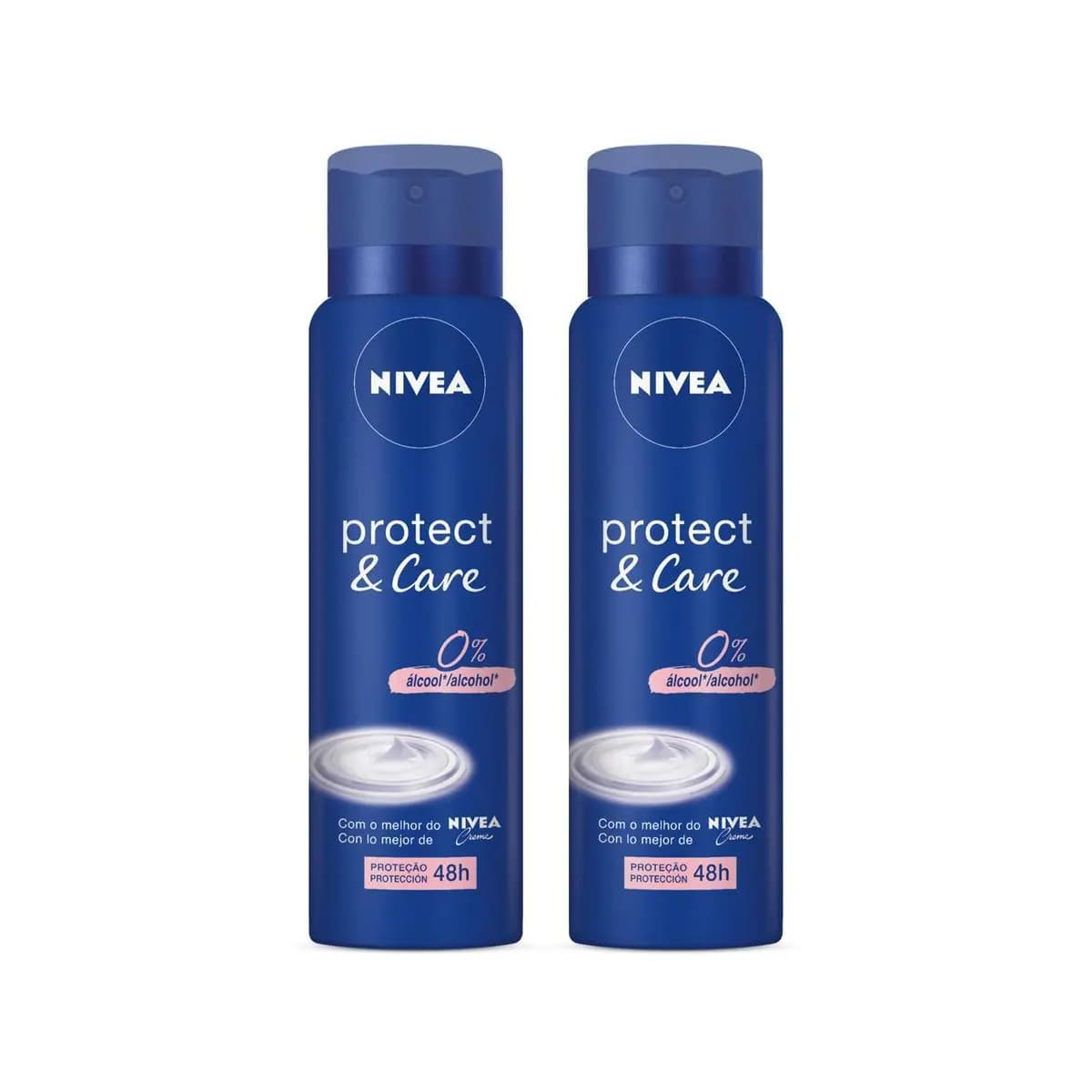 Pack Desodorante Antitranspirante Aerossol 48h Nivea Protect & Care 2 Unidades 150ml