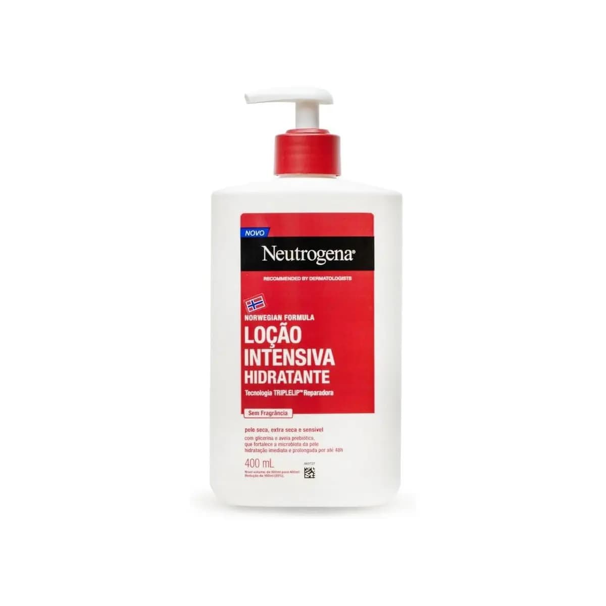 Neutrogena Hidratante Corporal Intensivo Norwegian, Sem Fragrância, 400ml