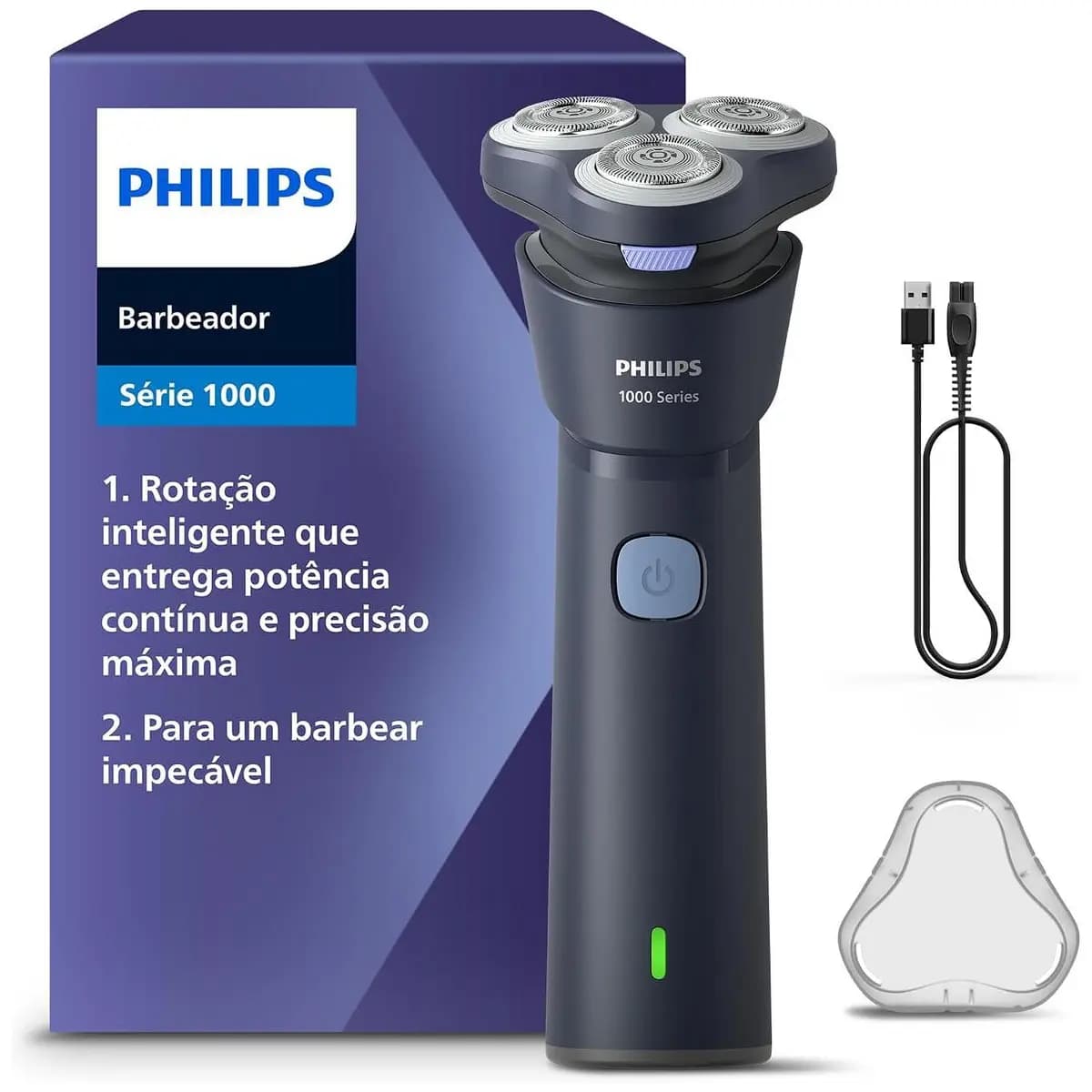 Philips Barbeador Elétrico Shaver Série 1000 com Cabeças Flutuantes 3D