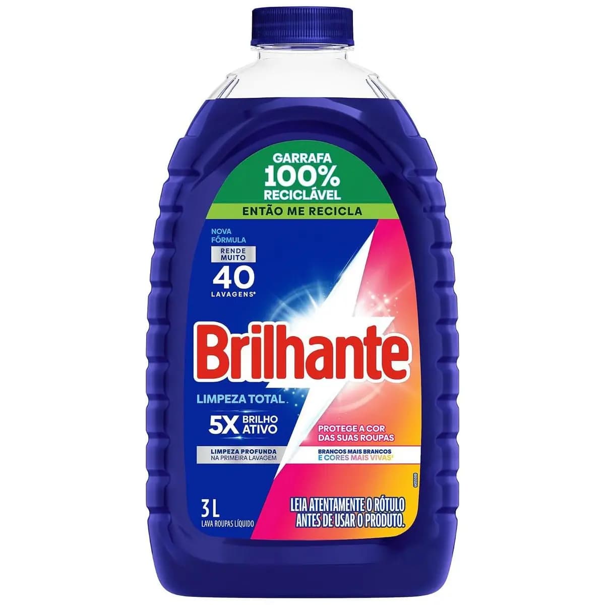 Brilhante Limpeza Total - Lava Roupas Líquido 3L
