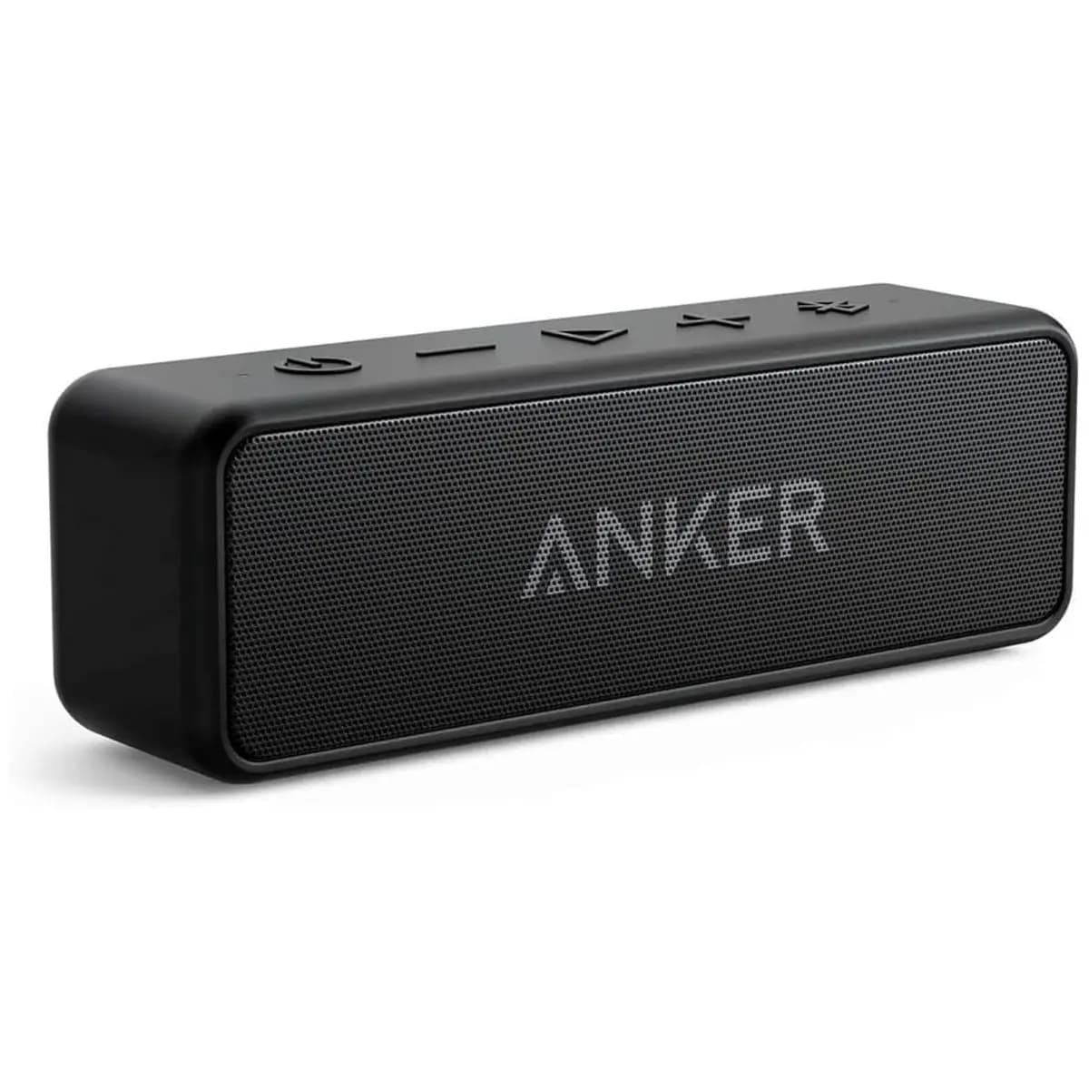 Anker soundcore 2 Caixa de Som Bluetooth Portátil com 12W de Som Estéreo, Bluetooth 5, BassUp, à Prova d'Água IPX7, 24 Horas de Reprodução, Emparelhamento Estéreo Sem Fio, Ideal para Casa e Viagens