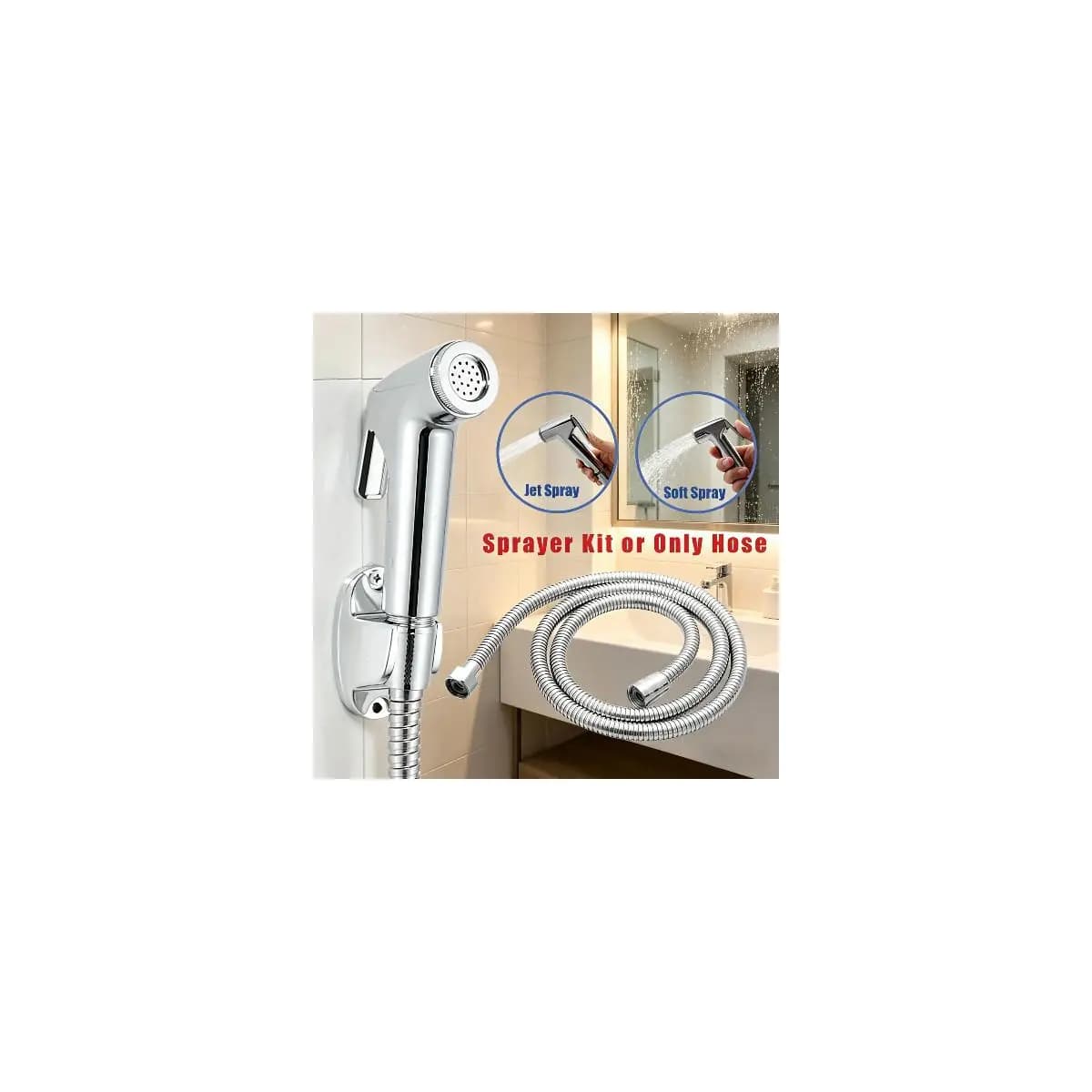 Ducha Higiênica Para Banheiro Completa Luxo Inox 1,2m Chuveirinho Privada