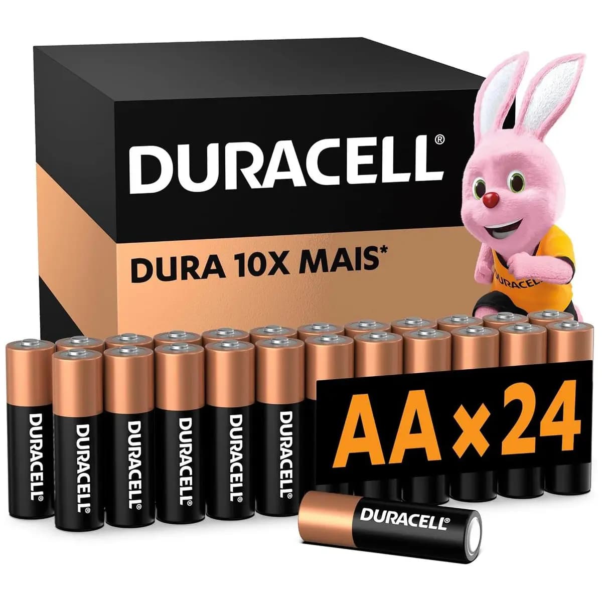 Duracell Pilhas Alcalinas AA Pequena Pack 24 Unidades – Dura até 10x Mais – Ideal para Controle de Videogame e Brinquedos