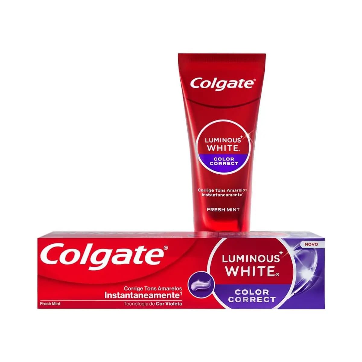 Colgate Luminous White Color Correct Creme Dental Clareador, 70g