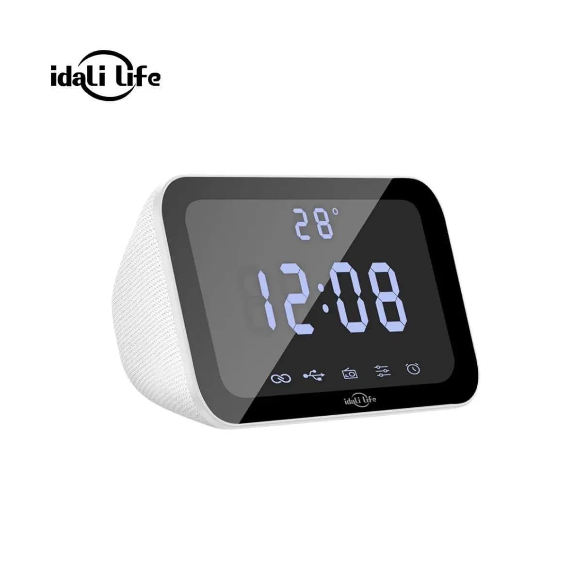 Caixa de Som Bluetooth IDALI LIFE 15W Relógio Digital Despertador LED Temperatura USB