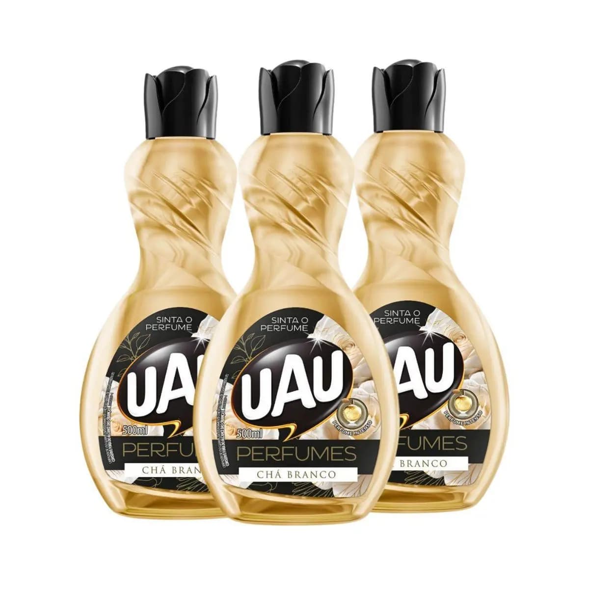 Kit 3un Limpador 500ml UAU Perfume Chá Branco