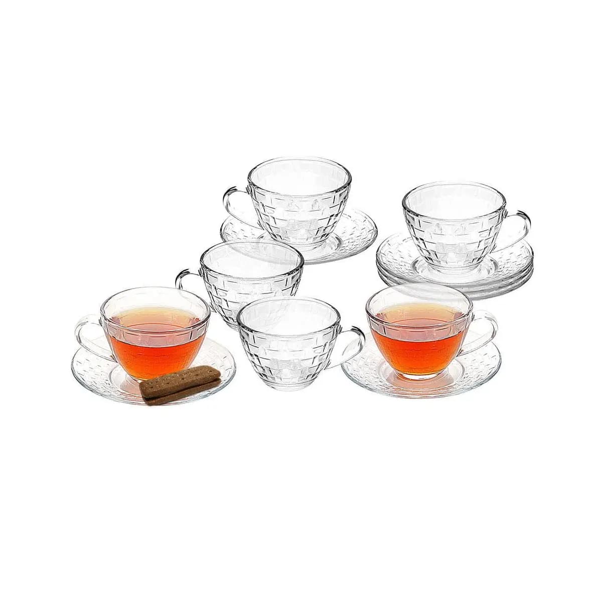 Conjunto de Xícaras Cazza Picnic em Vidro 290ml 6 Peças
