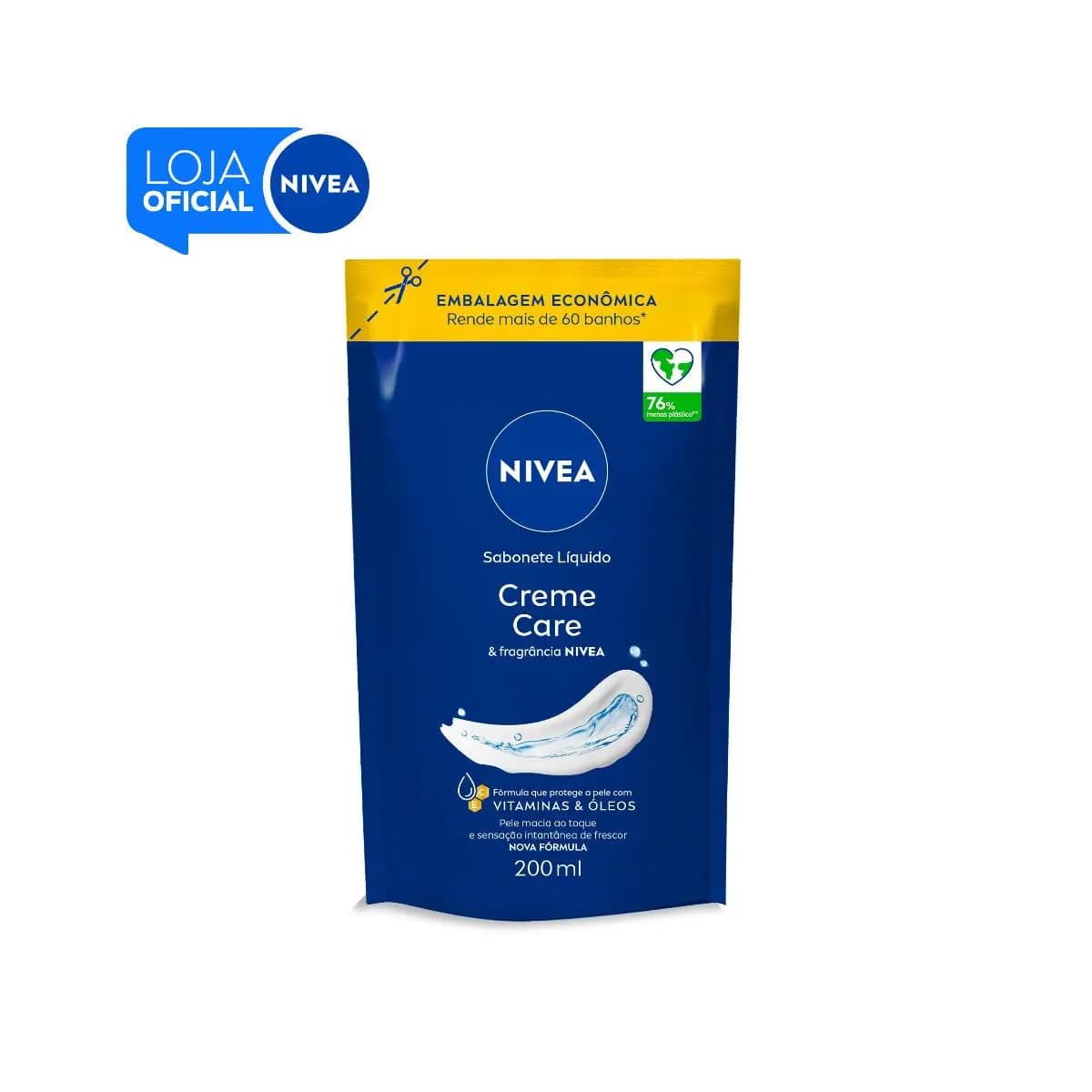 NIVEA Sabonete Líquido Refil Creme Care 200ml