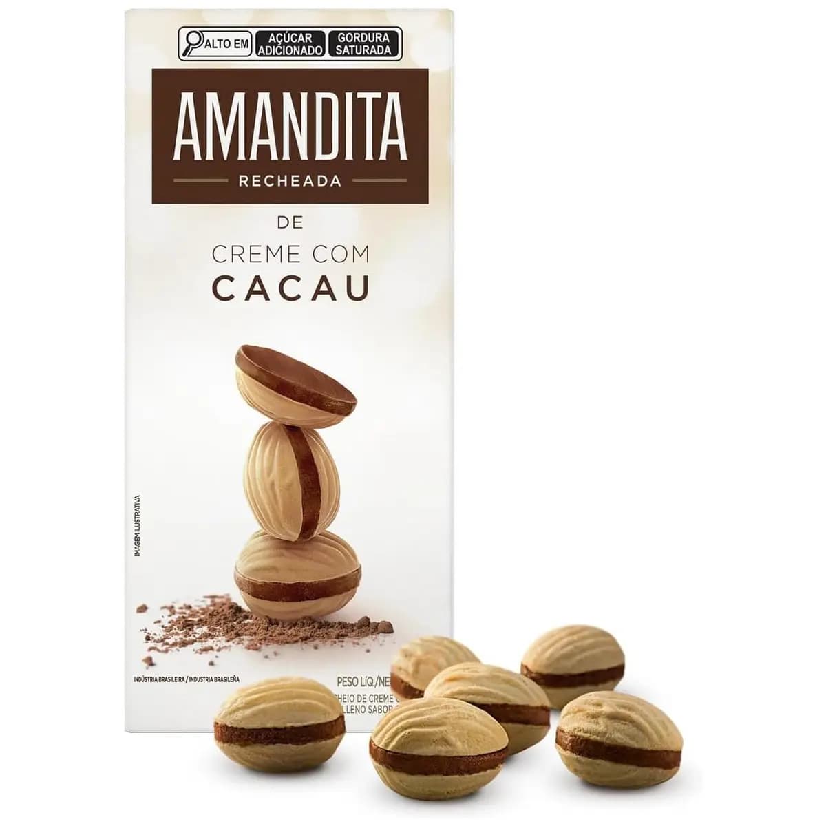 Lacta Amandita - Wafer Recheado Sabor Chocolate 200g