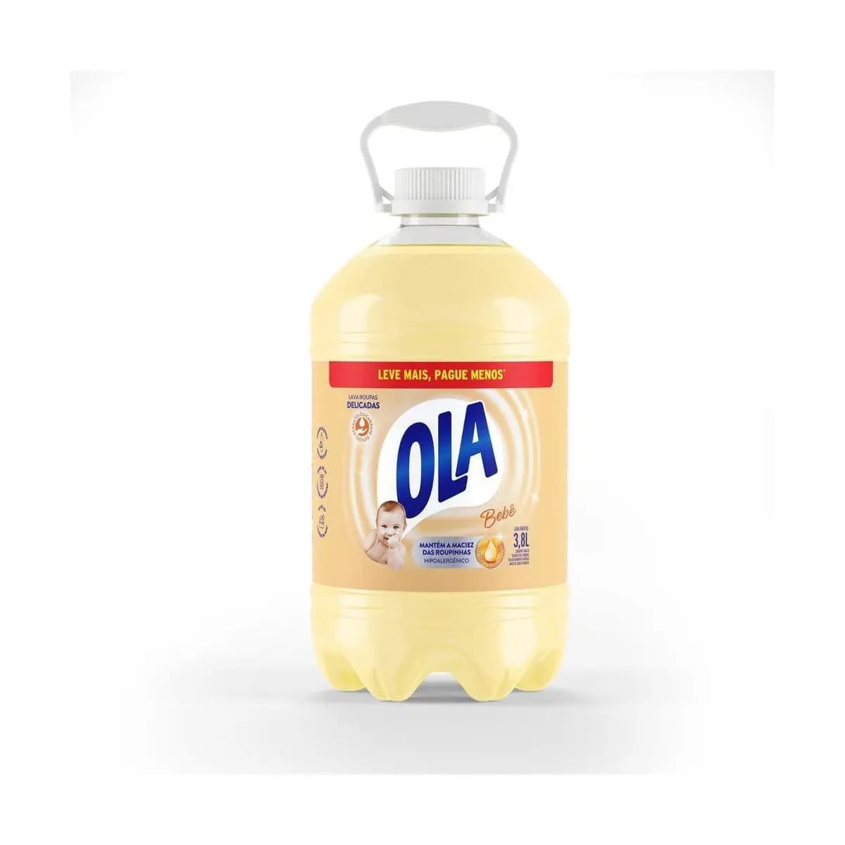 Ola Bebê Sabão Líquido para Roupas Finas e Delicadas, 3,8L