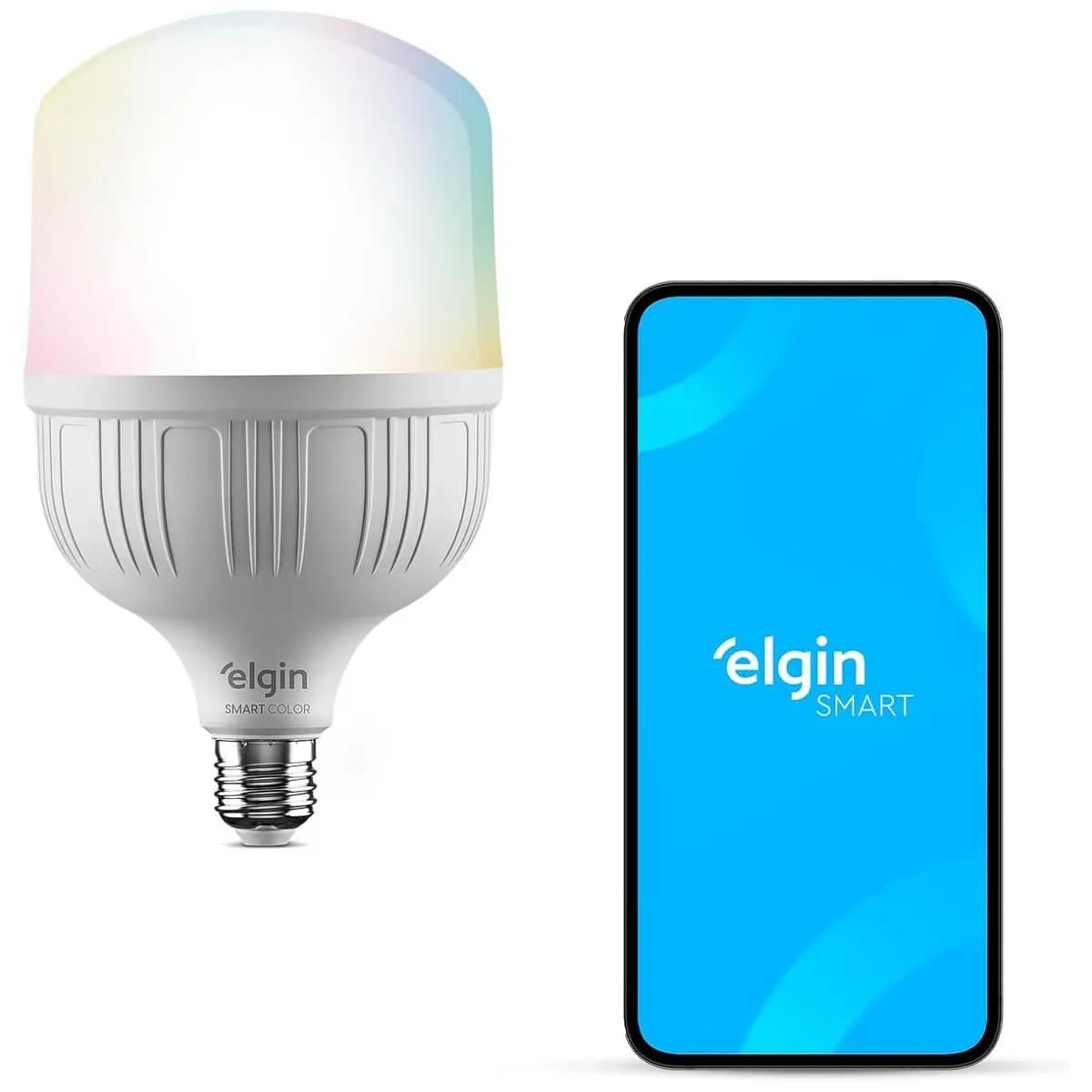 Lâmpada Inteligente Alta Potência 20W Elgin Color RGB Wifi Compatível com Alexa e Google Home
