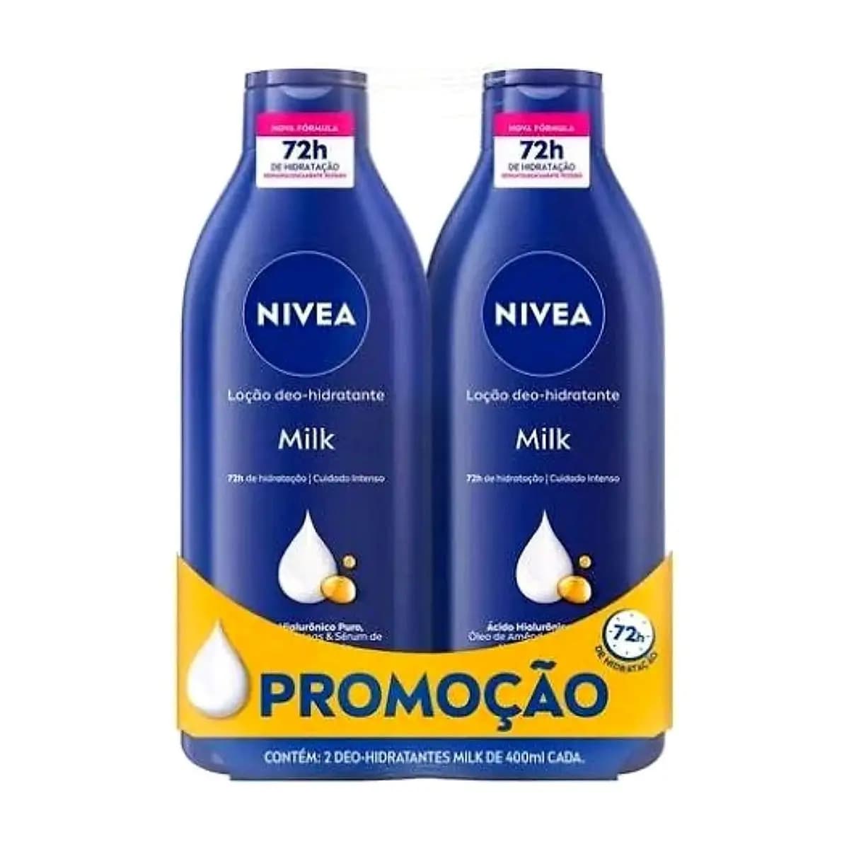 Kit Nivea 2 Hidratante Milk Pele Seca e Extraseca - 400ml