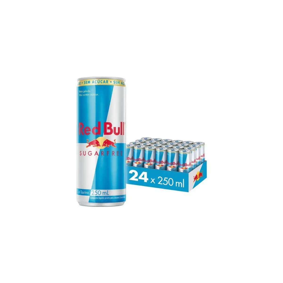 Pac 24 latas Red Bull Energético, Sugar Free, Sem Açúcar, 250ml