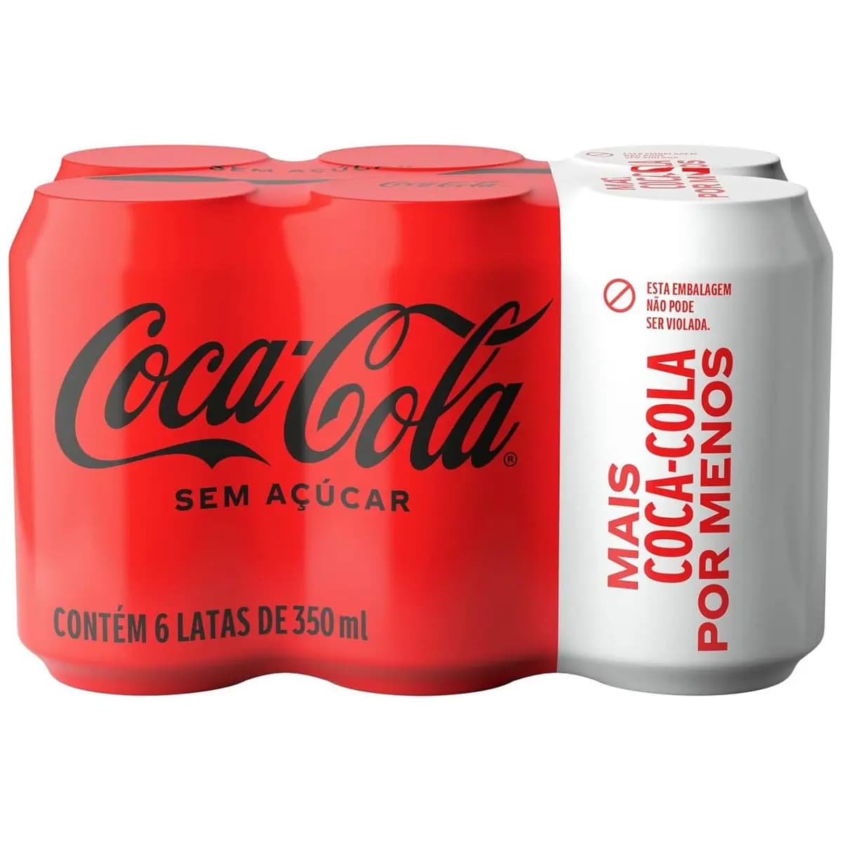 Pack de Coca-Cola sem Açúcar 350Ml 6 unidades