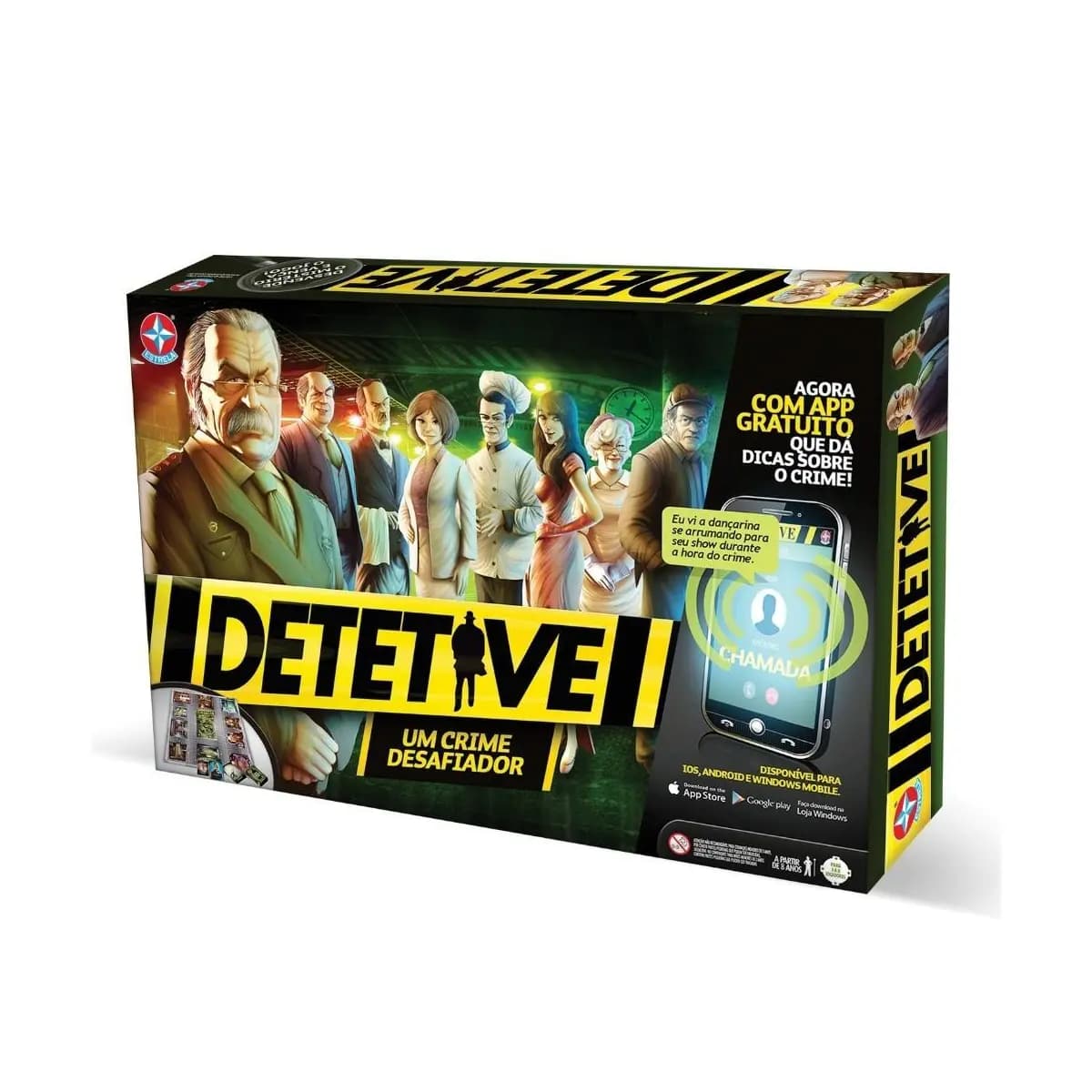 JOGO DETETIVE ESTRELA COM APLICATIVO APP BRINQUEDO MESA FAMÍLIA DIVERSÃO TABULEIRO CLÁSSICO 27 CARTA