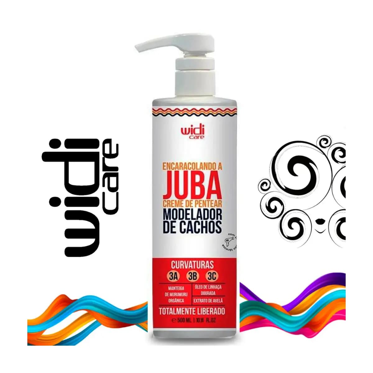 Creme de Pentear Modelador de Cachos Encaracolando Juba Widi Care 500ml
