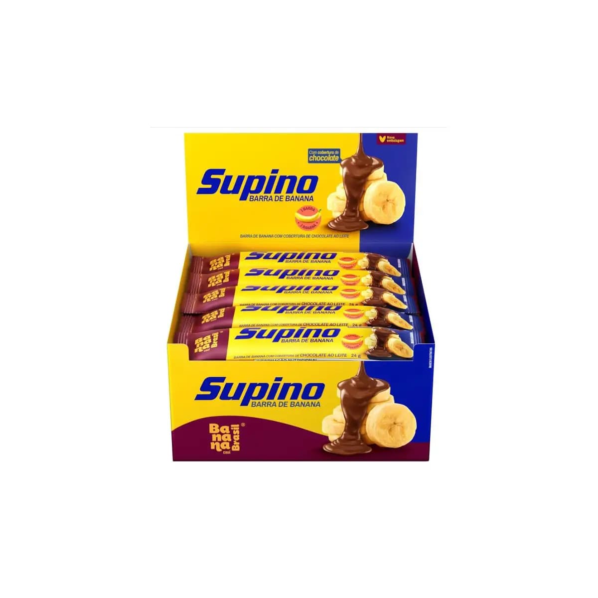 Barra Supino Original Ao Leite 20uni 24G Banana Brasil