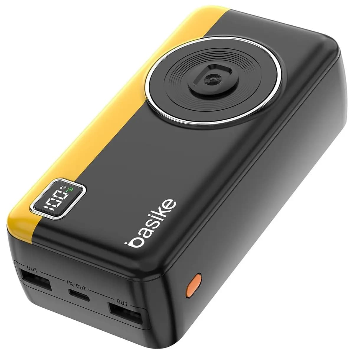 Power Bank 30000mAh, Basike Carregador Portátil com Cabo(Preto)