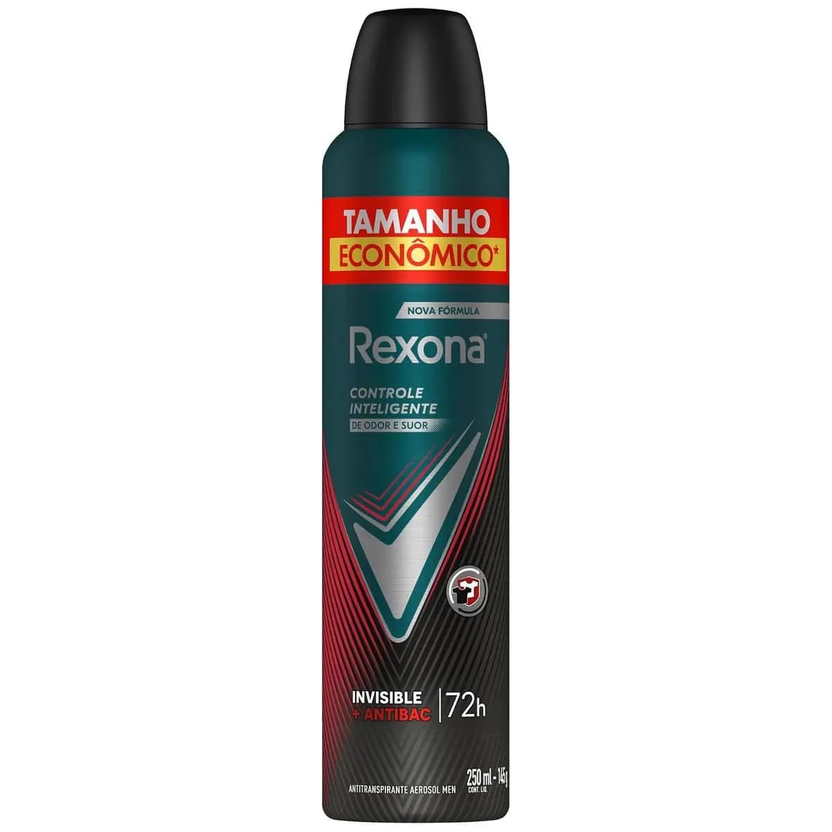 Rexona Antitranspirante Masculino Aerossol Antibacterial e Invisible 250 ML, Leve Mais Pague Menos, Embalagem Pode Variar