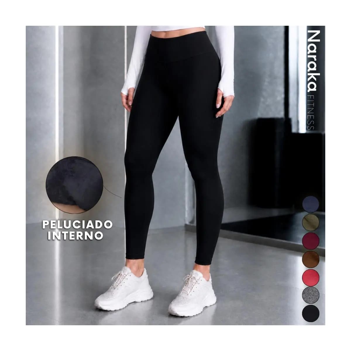 Calça Legging Flanelada Cintura Alta Zero Transparência