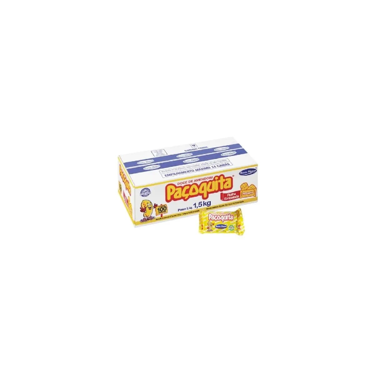 Paçoquita Santa Helena Rolha Caixa De 1,5 Kg Com 100 Unidades De 15g