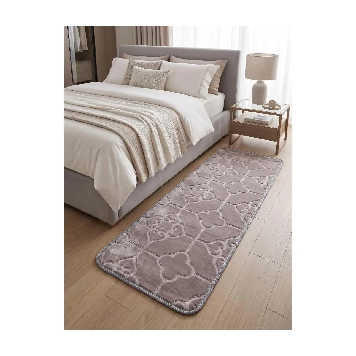 Tapete Passadeira 60x200cm Liso Aveludado Ideal para Corredor e Lado da Cama