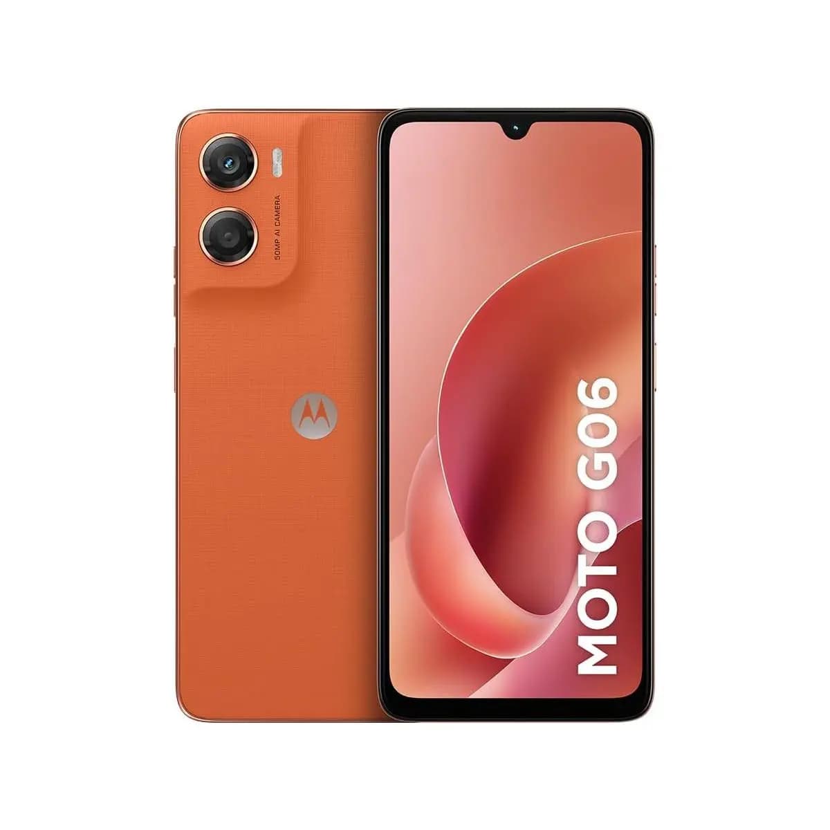 Smartphone Motorola Moto g06-128GB 12GB (4GB RAM + 8GB Ram Boost) e Camera 50MP com AI Bateria de 5200 mAh Tela 6.9" - Laranja