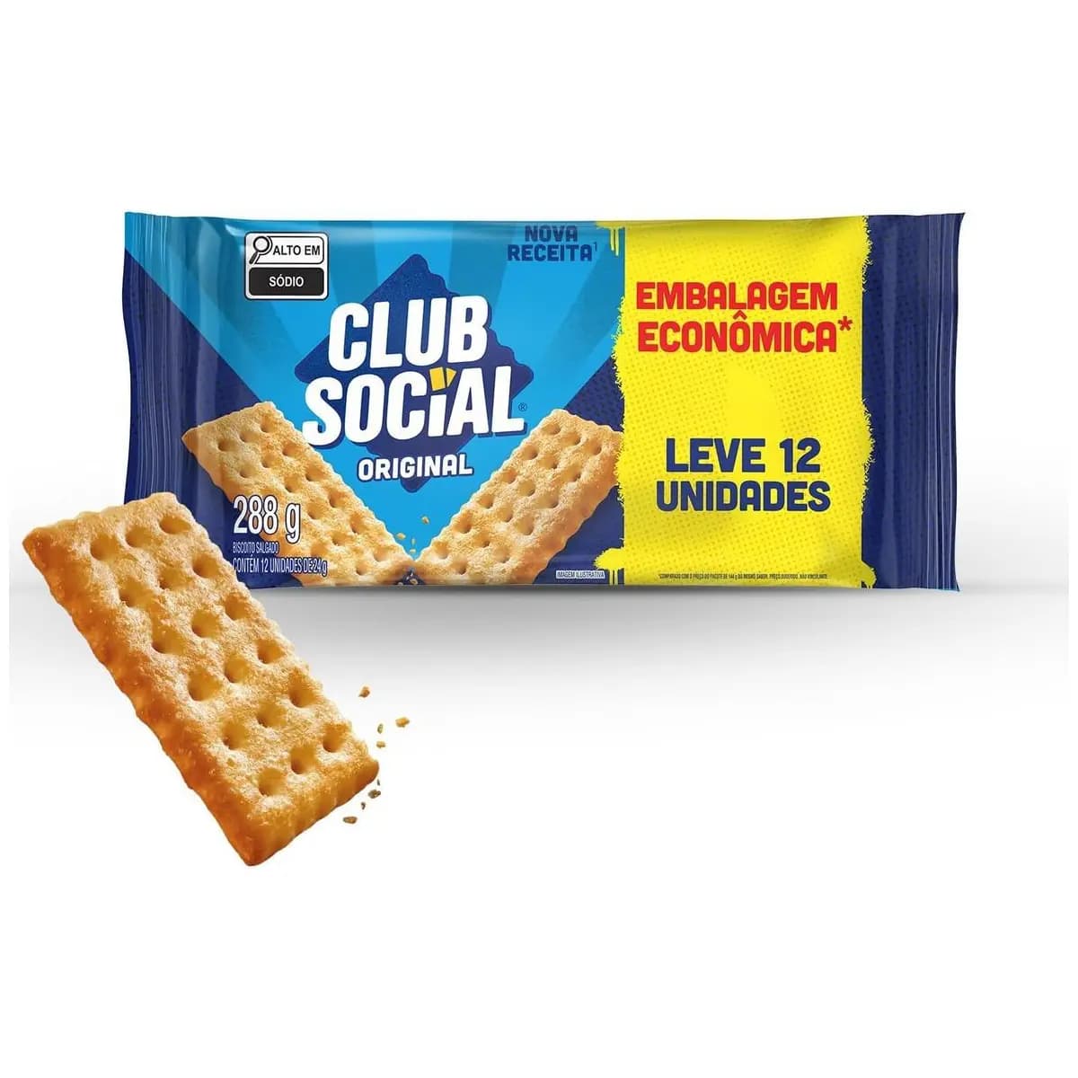 Club Social original - Biscoito regular, embalagem econômica, 288g