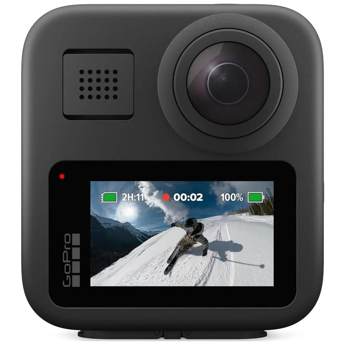 GoPro Max 360 - Câmera de Ação à Prova d'água, Vídeo 360 5.6K, Reenquadramento 4K, Foto 360, GPS, Live 1080p, Max HyperSmooth, TimeWarp, Trava de horizonte, Capturas com bastão invisível