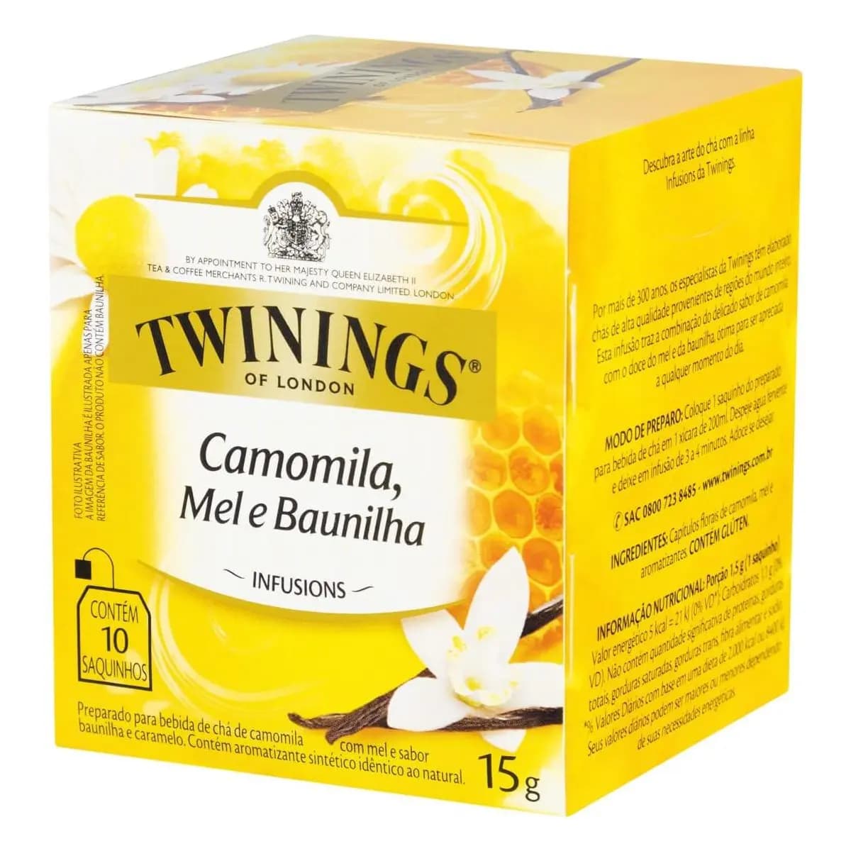 Twinings Chá Misto Camomila, Mel e Baunilha 15G - Caixa com 10 Unid