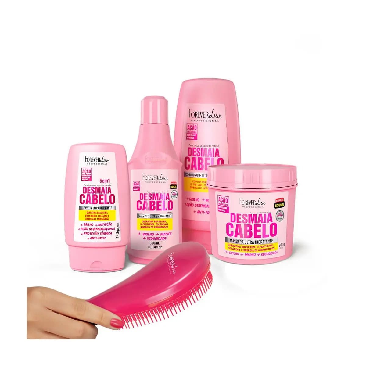 Kit Desmaia Cabelo Forever Liss GANHE Escova Para Pentear