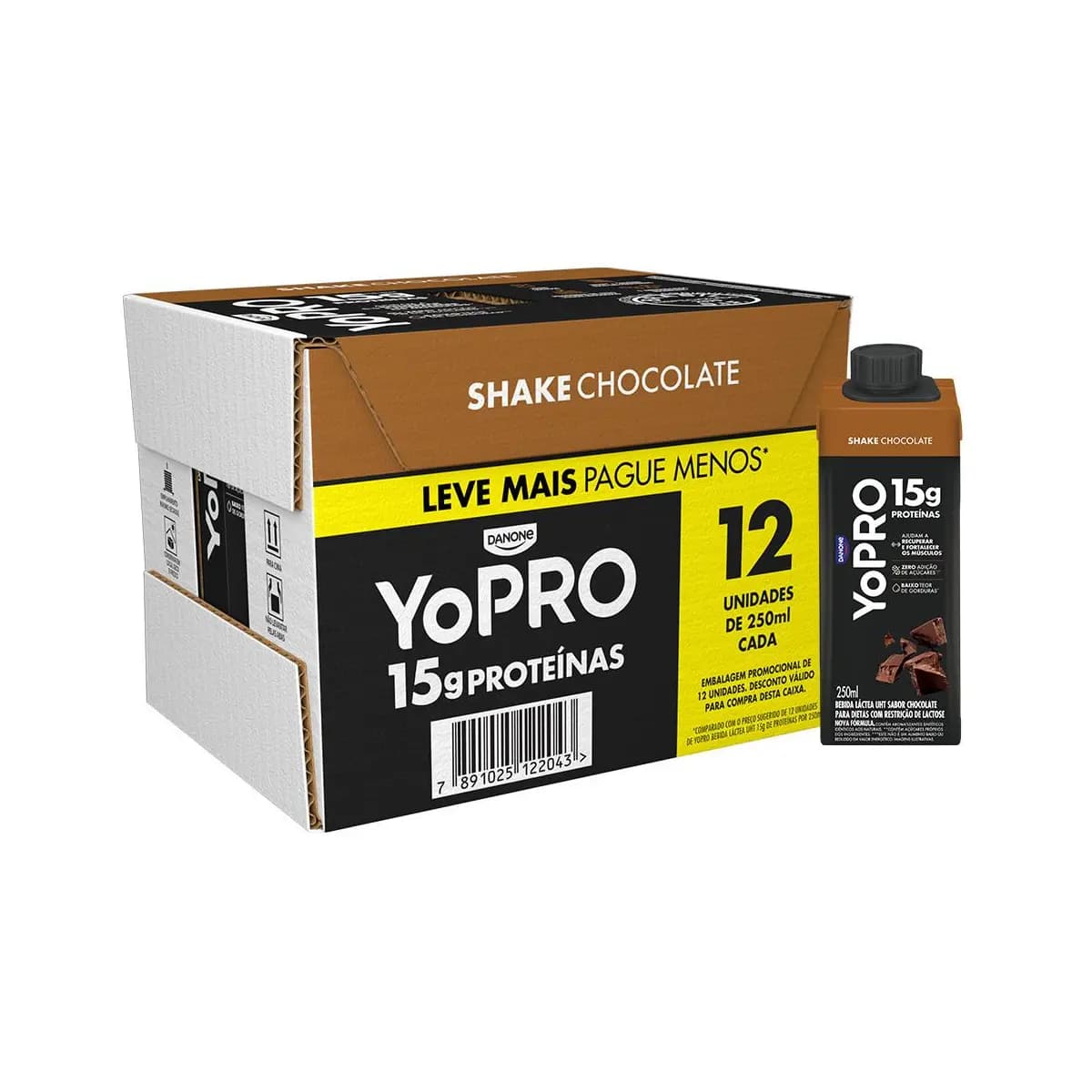 YoPRO Chocolate 15g de proteínas 250ml - 12 unidades