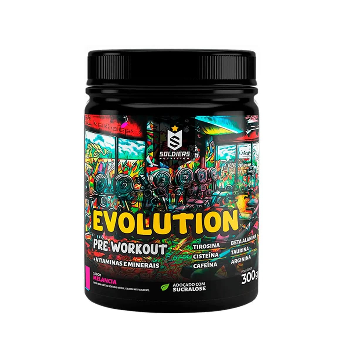 Pré Treino Evolution 300g Soldiers Nutrition Pre Workout Termogênico Energia Foco Resistência Academia