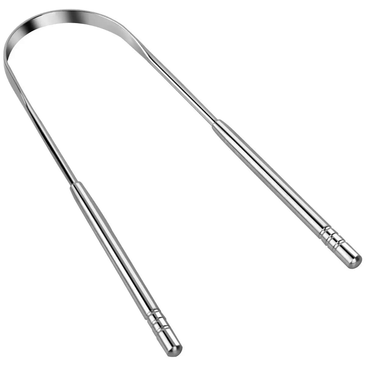 Raspador de Língua Aço Inoxidável NO2PROBLEMS Limpeza Bucal Profunda Anti-Ferrugem e Durável