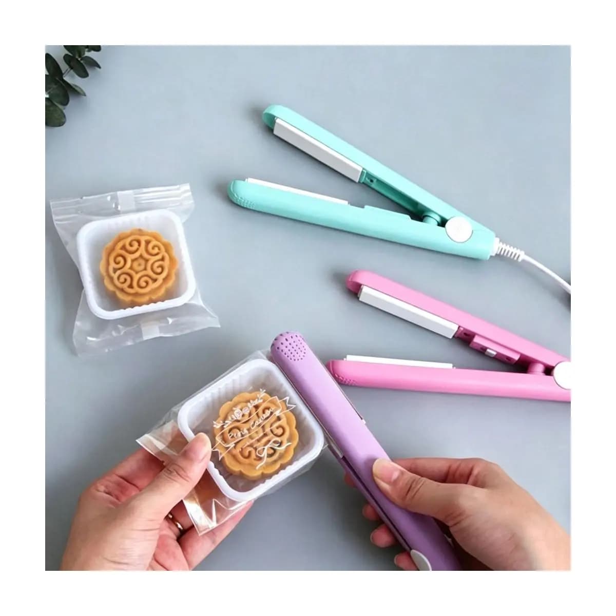 Mini Seladora de Embalagem Plástica de Alimentos Portátil Sela e Veda