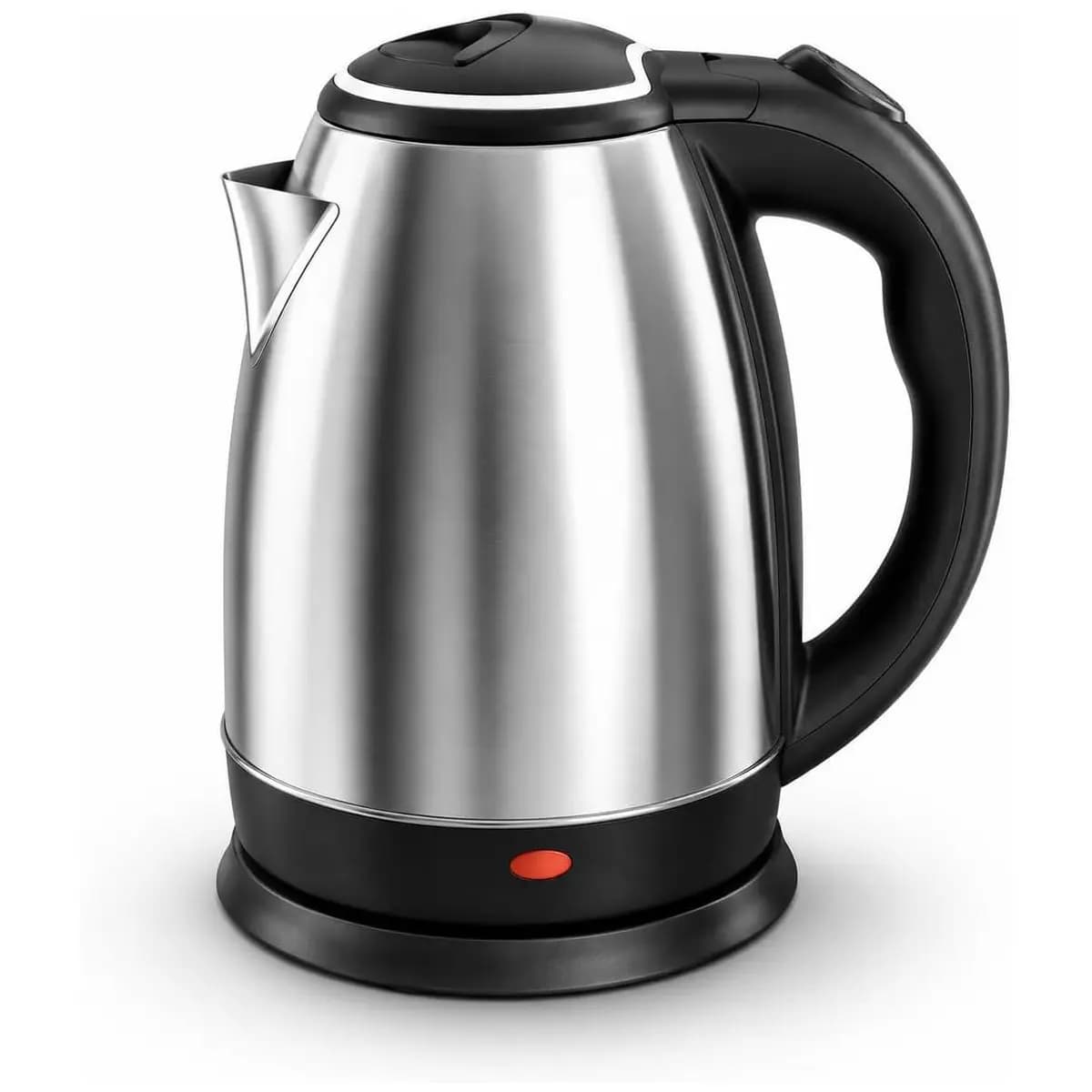 Chaleira Elétrica 1.8 Litros Inox Desligamento Automatico Cor Aço 220V Aquecimento Rápido Segura Café Chá Fácil Abertura Premium GT (220V)