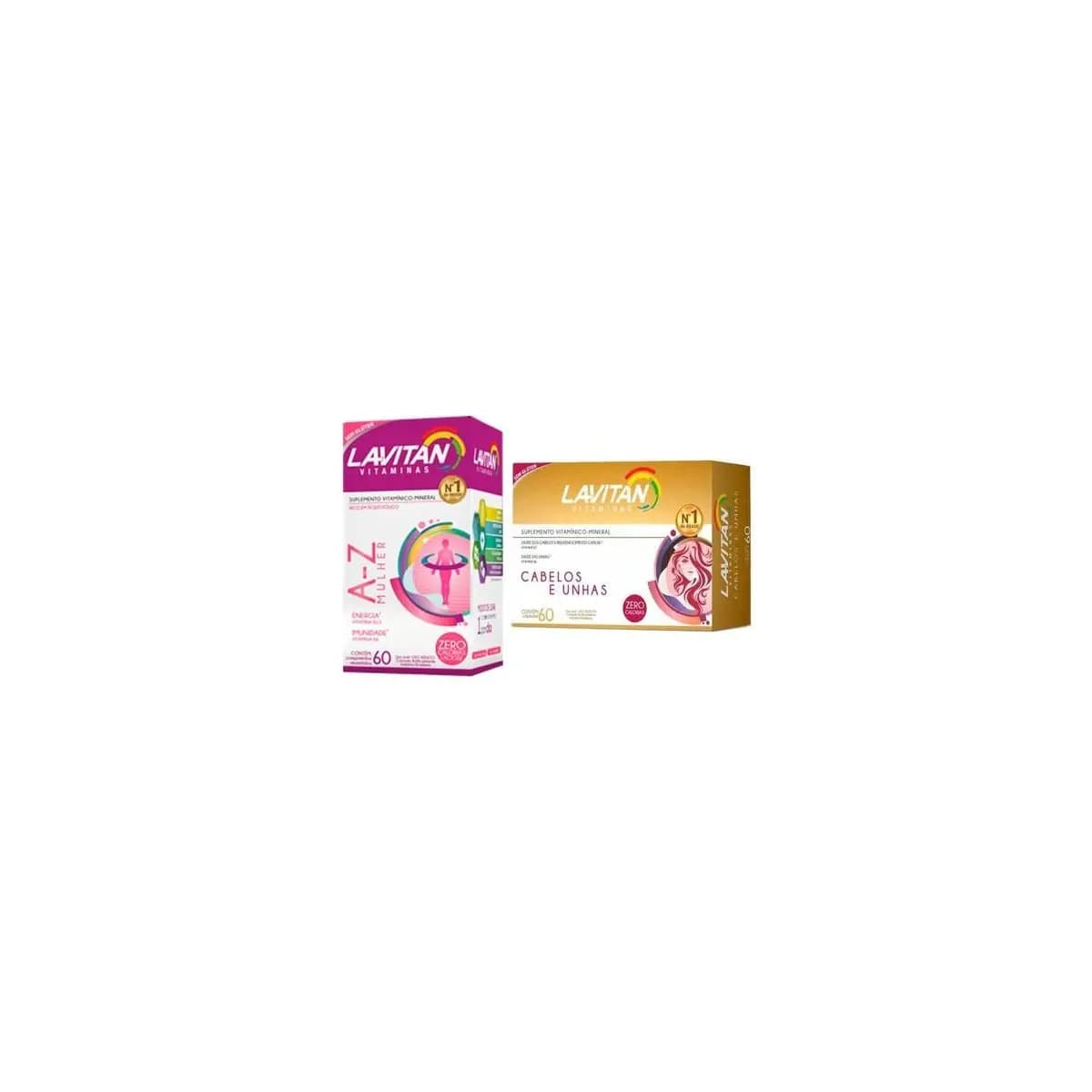 KIT Lavitan A-z Mulher 60 Comp + Cabelos E Unhas 60 Comp
