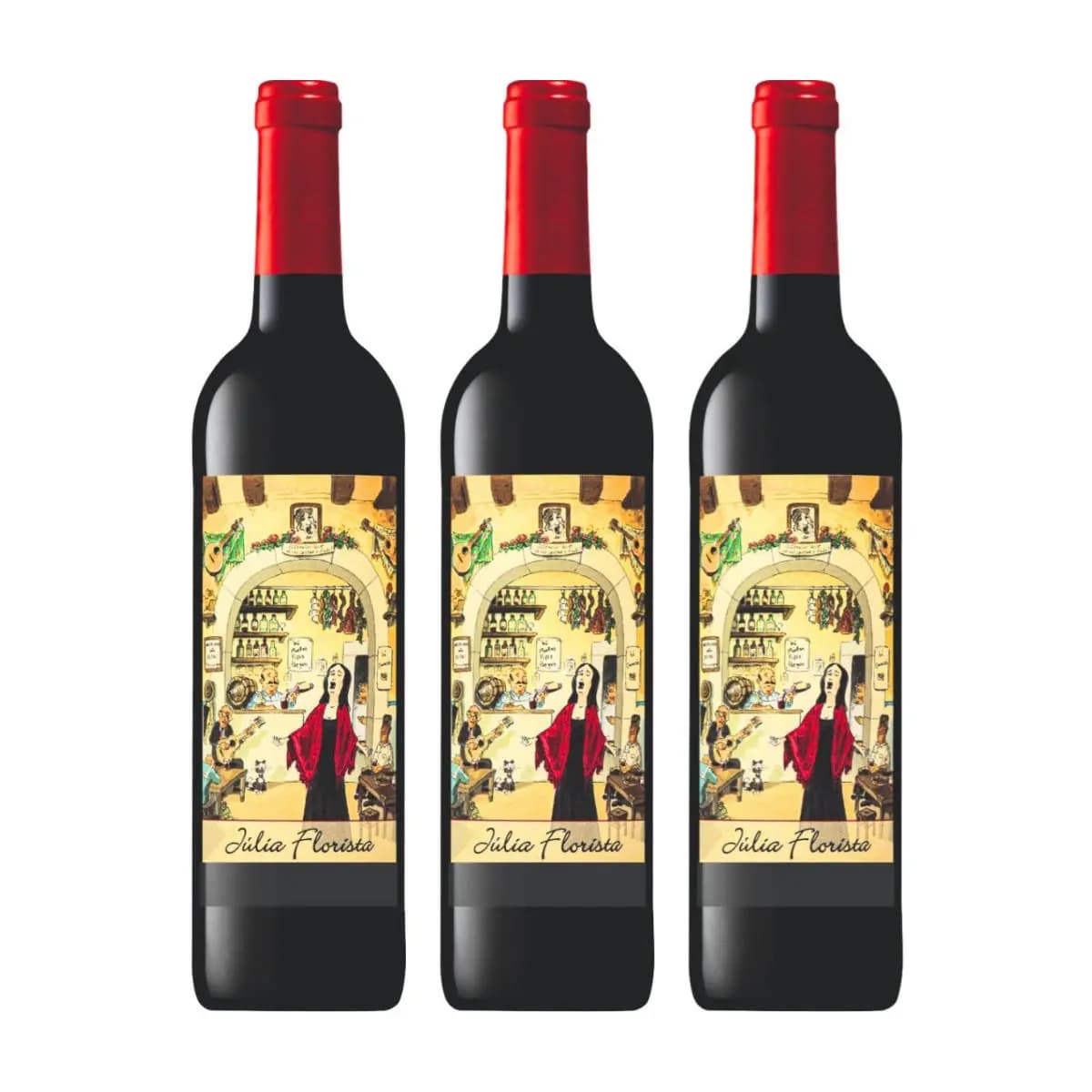 Kit 3x Vinho Português Tinto Julia Florista 750ml