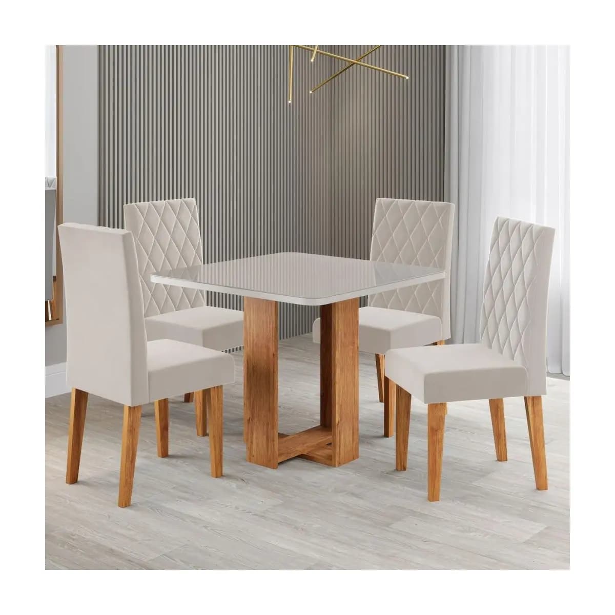 Mesa de Jantar 4 Lugares Magiore - Viero Móveis
