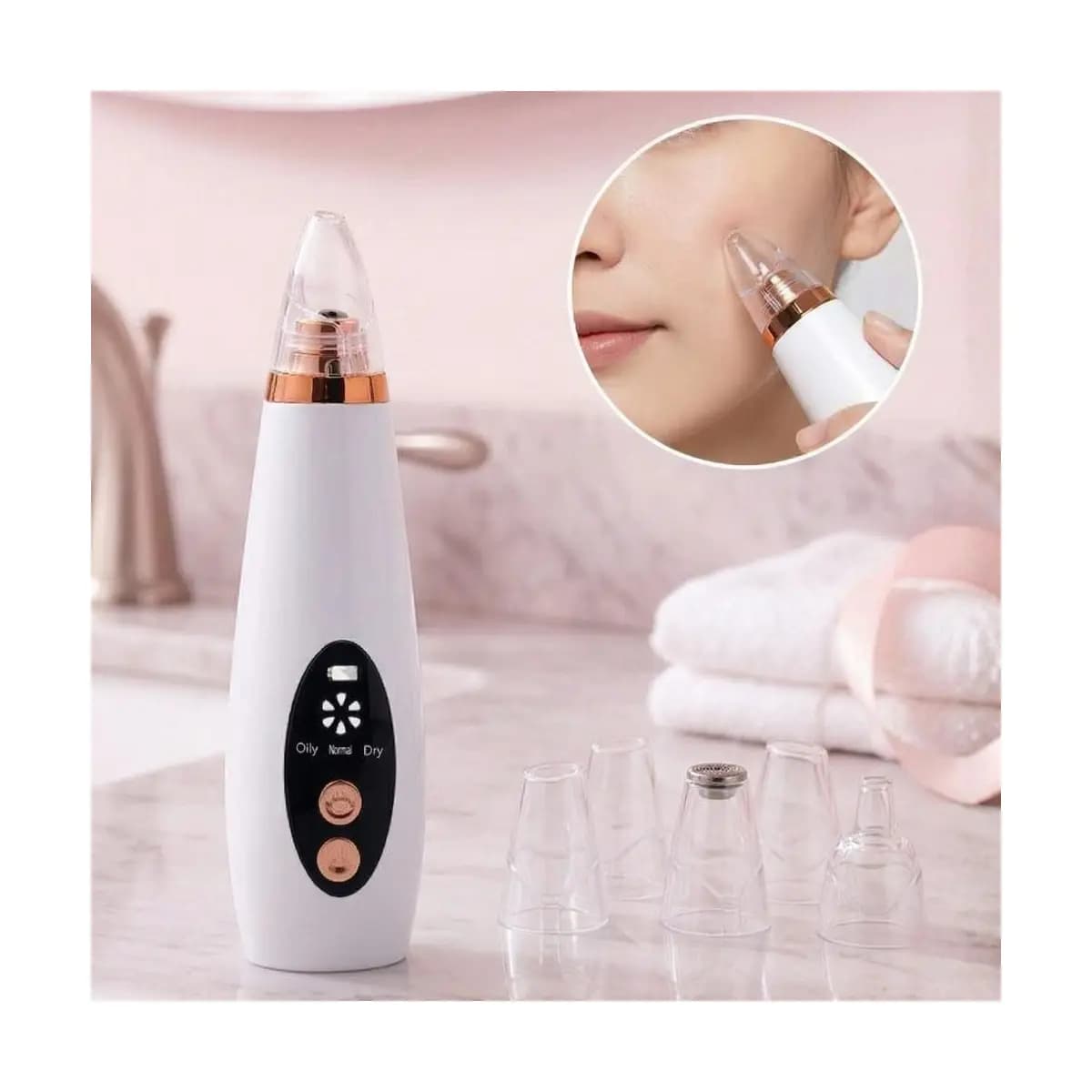 Removedor De Cravos Espinhas Cleaning Sugador Poros Acne Sucção Usb Recarregável