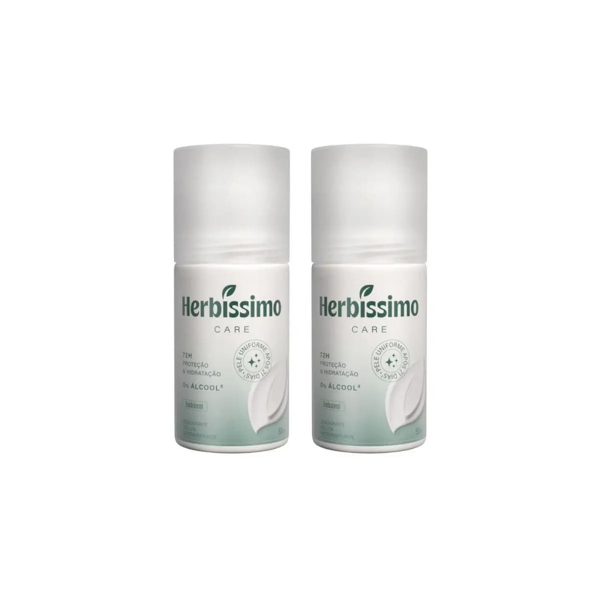Kit Desodorante Roll-On Antitranspirante Herbíssimo Care Tradicional 50ml (2 unidades)