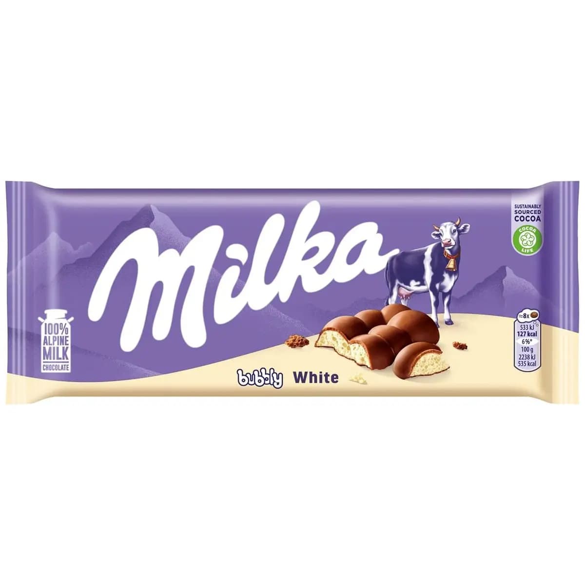 Chocolate Milka Bubbly White 100G
