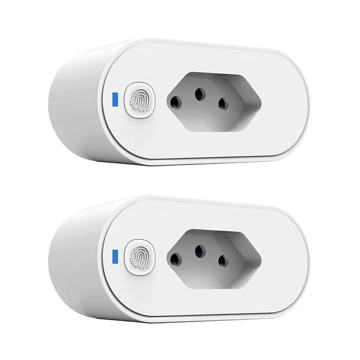 Kit de 2 Tomada Inteligente, Smart Plug Wi-Fi 10A, Casa Inteligente, Ligue ou Desligue seus Eletrodomésticos Através do Celular, com Medidor de Consumo, Compatível com Alexa e Google Assistente