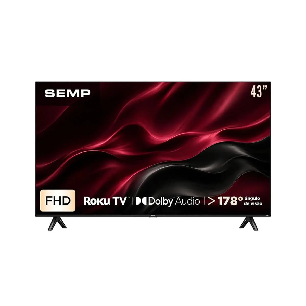 Smart TV Semp 43” 43S42R Full HD Roku TV Dolby Audio Wi-Fi