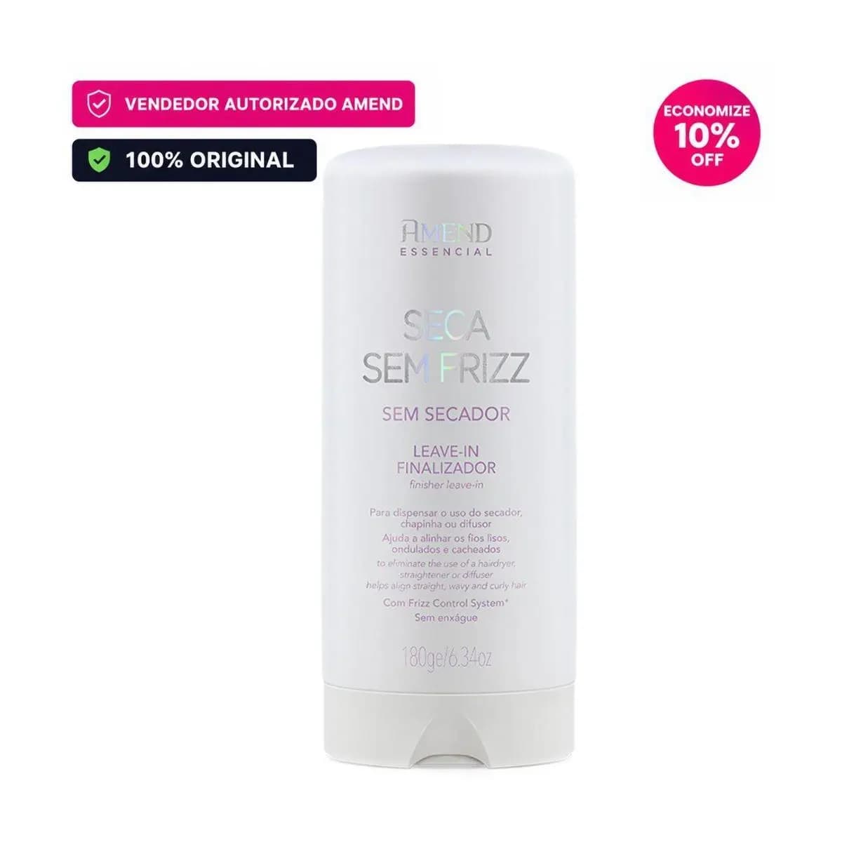 Amend Essencial Seca Sem Frizz Proteção térmica 180ml