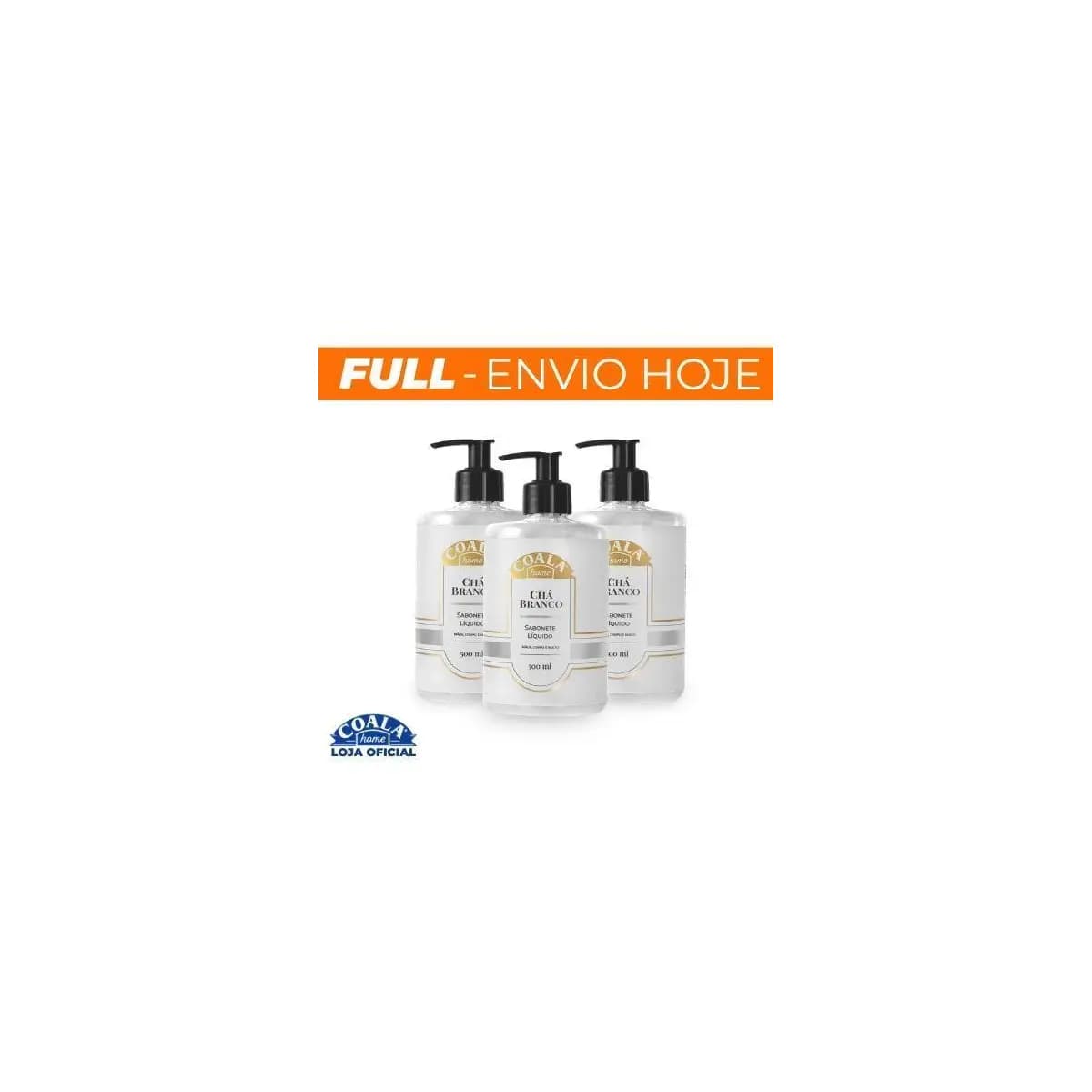 Kit Coala 3 Sabonetes Líquido Chá Branco 500ml