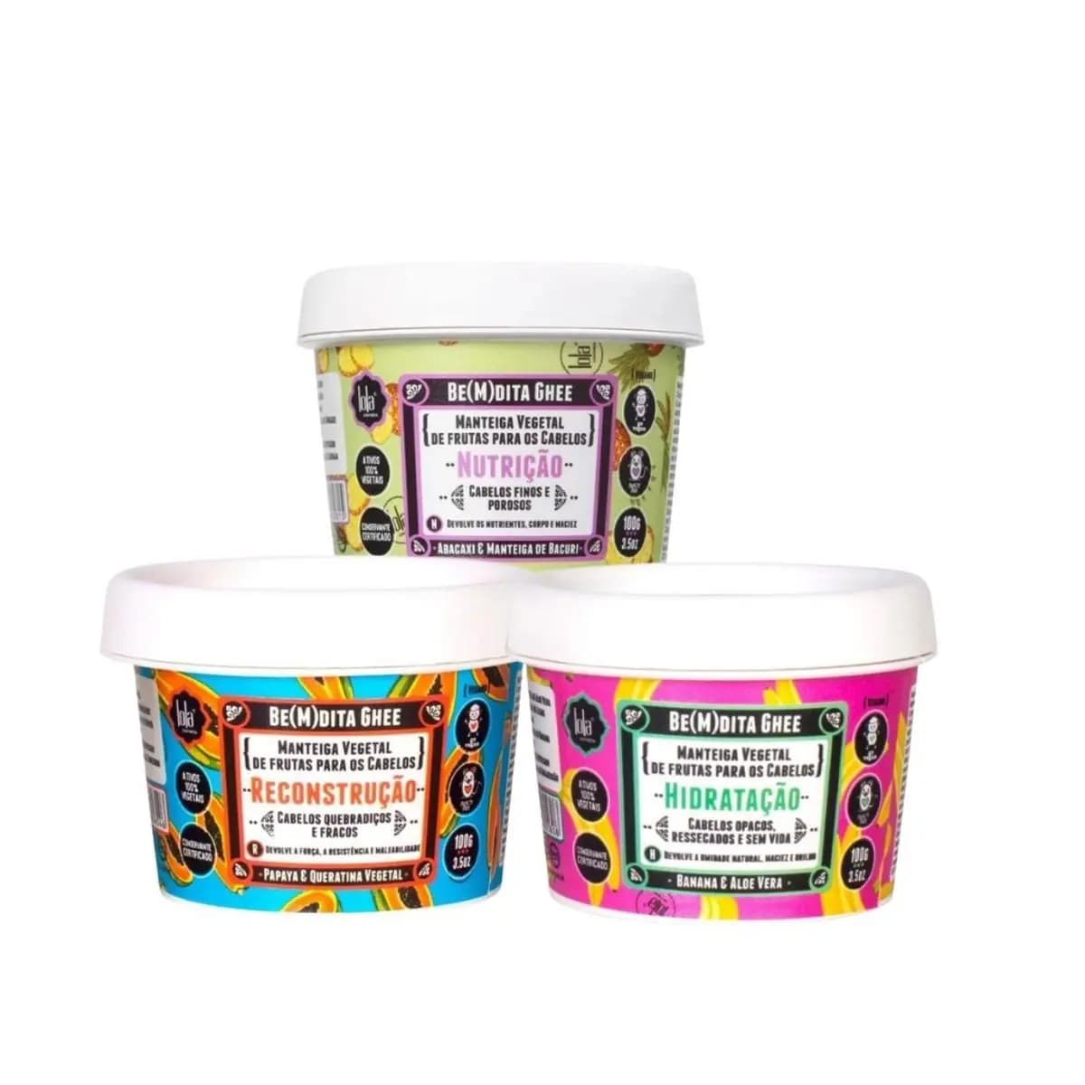 Lola Cosmetics Kit Cronograma Capilar Be(m) dita Ghee 3x100g
