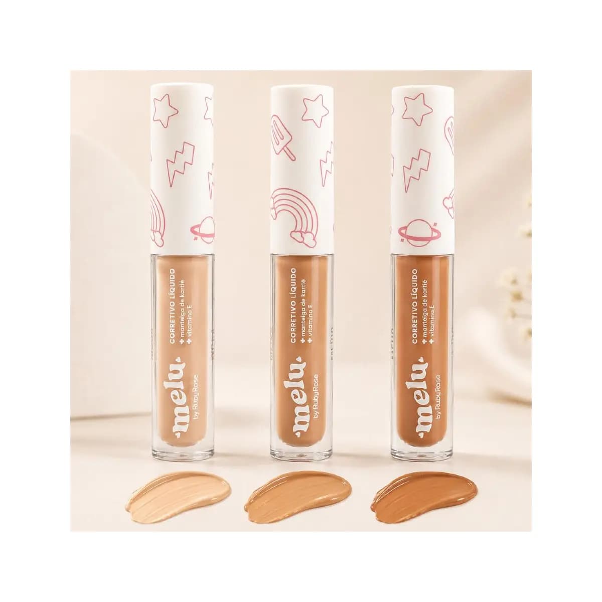 Corretivo Líquido com Manteiga de Karité e Vitamina E MELU 3,5ml - RUBY ROSE